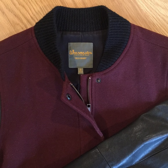 Madewell leather sleeve varsity jacket - Picture 2 of 3